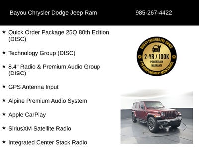 2021 Jeep Wrangler Unlimited 80th Anniversary 4x4