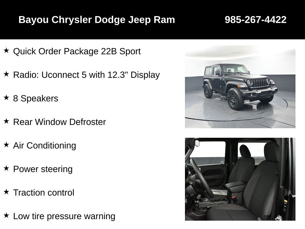 2026 Jeep Wrangler WRANGLER 2-DOOR SPORT