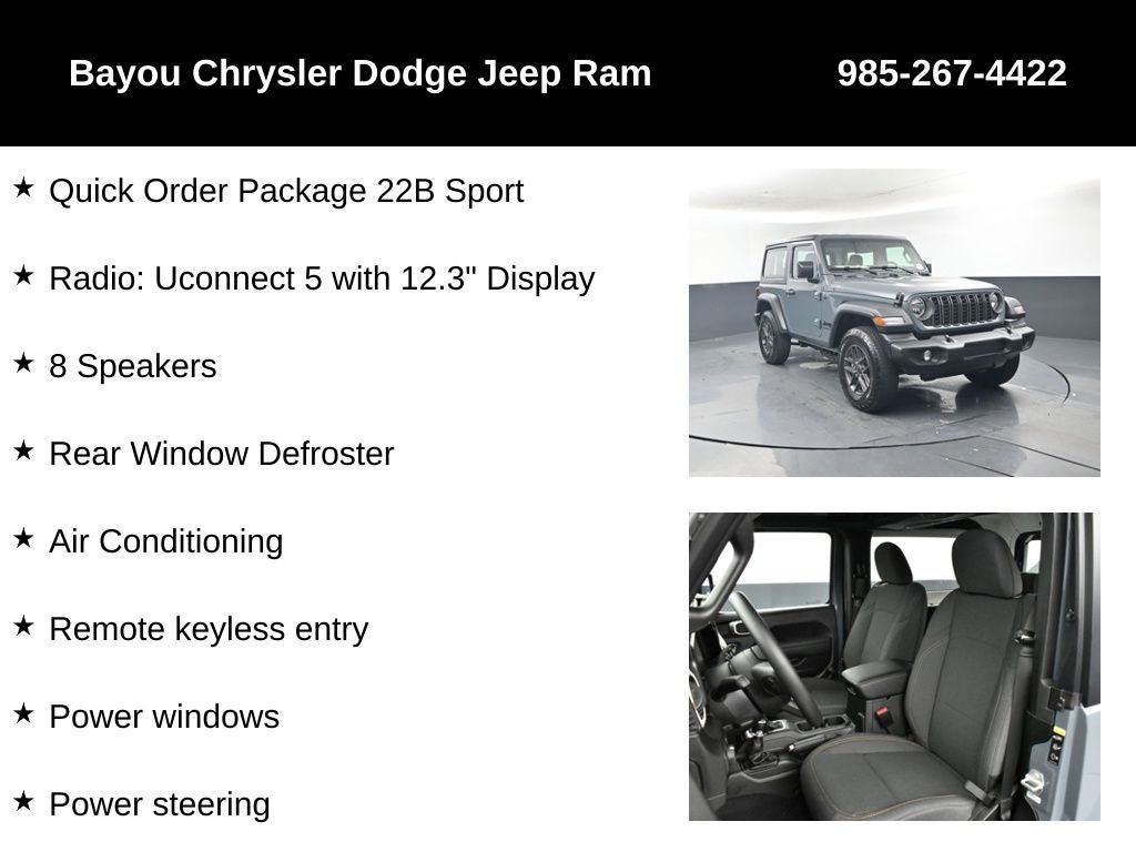 2026 Jeep Wrangler WRANGLER 2-DOOR SPORT