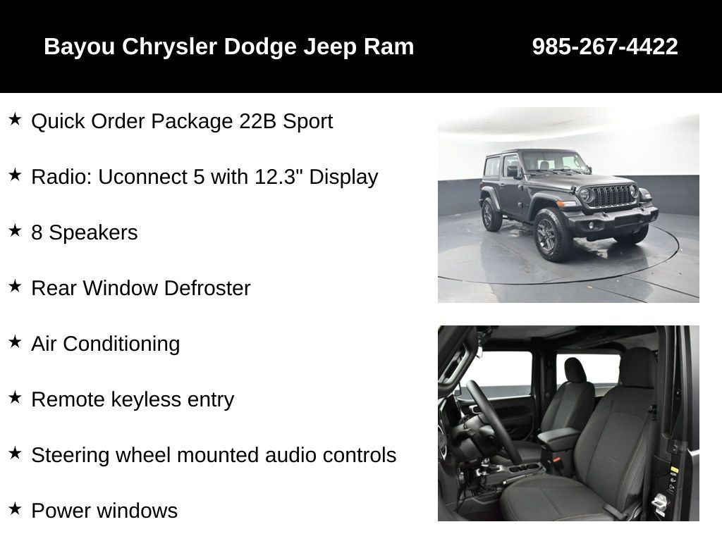 2026 Jeep Wrangler WRANGLER 2-DOOR SPORT