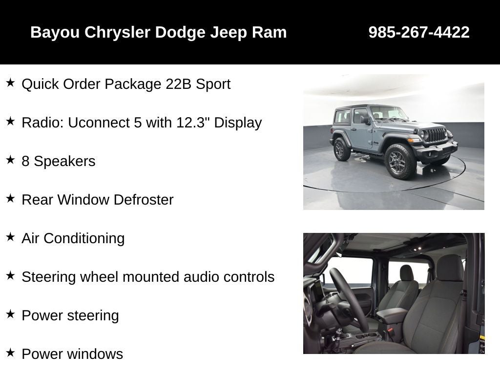 2026 Jeep Wrangler WRANGLER 2-DOOR SPORT