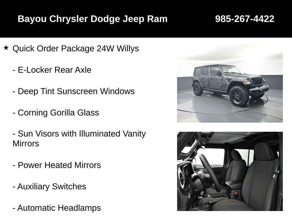 2026 Jeep Wrangler WRANGLER 4-DOOR WILLYS