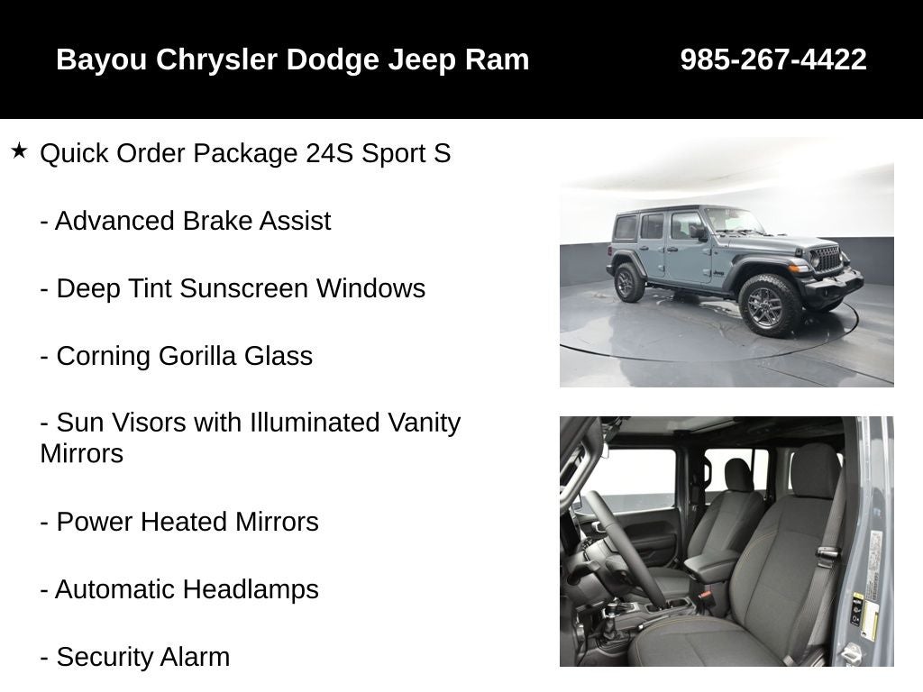 2026 Jeep Wrangler WRANGLER 4-DOOR SPORT S