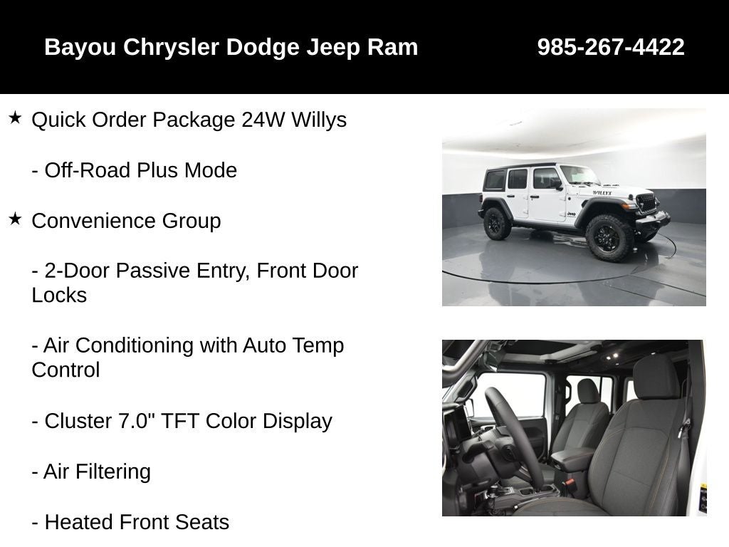 2026 Jeep Wrangler WRANGLER 4-DOOR WILLYS