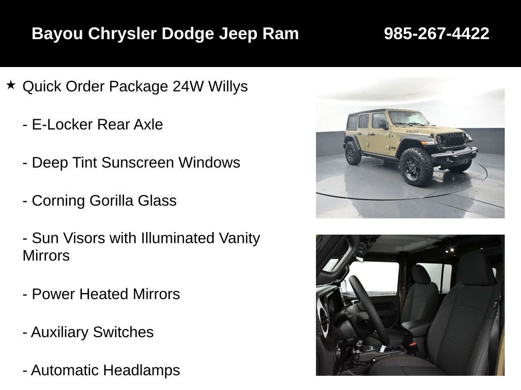 2026 Jeep Wrangler WRANGLER 4-DOOR WILLYS