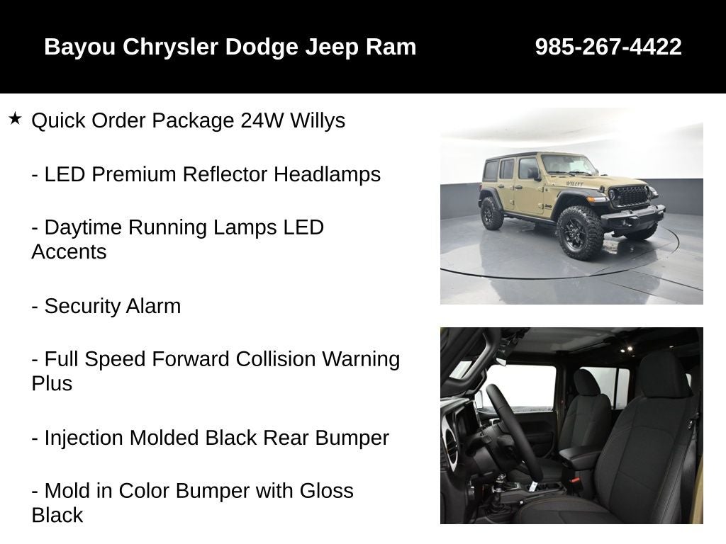 2026 Jeep Wrangler WRANGLER 4-DOOR WILLYS