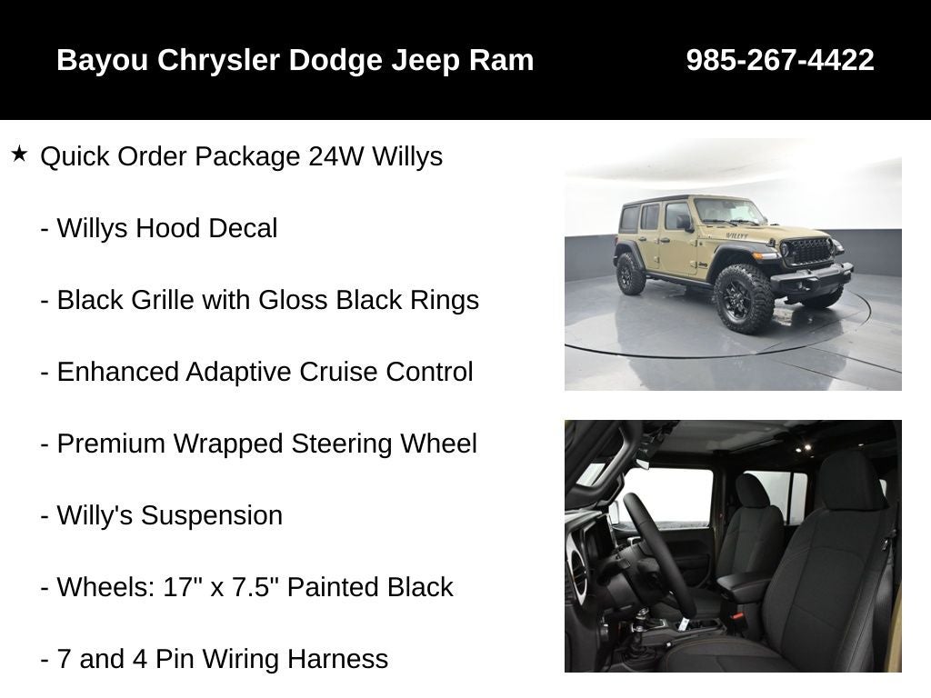 2026 Jeep Wrangler WRANGLER 4-DOOR WILLYS
