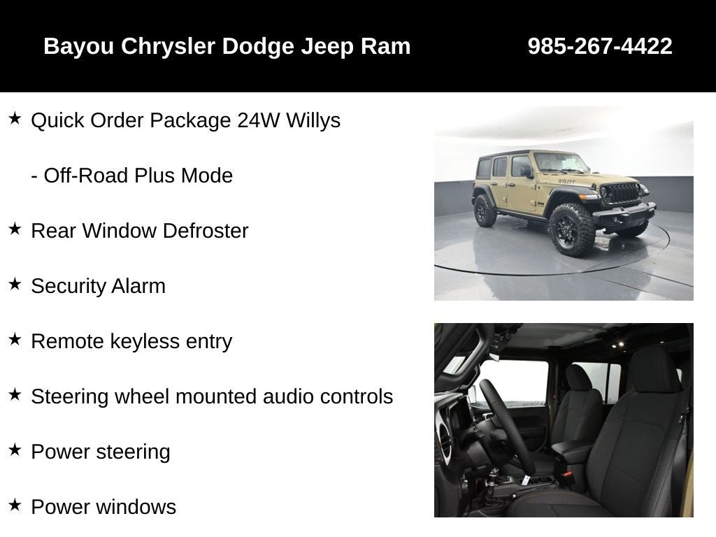 2026 Jeep Wrangler WRANGLER 4-DOOR WILLYS