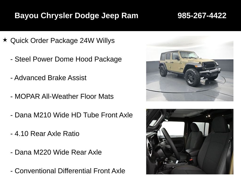 2026 Jeep Wrangler WRANGLER 4-DOOR WILLYS