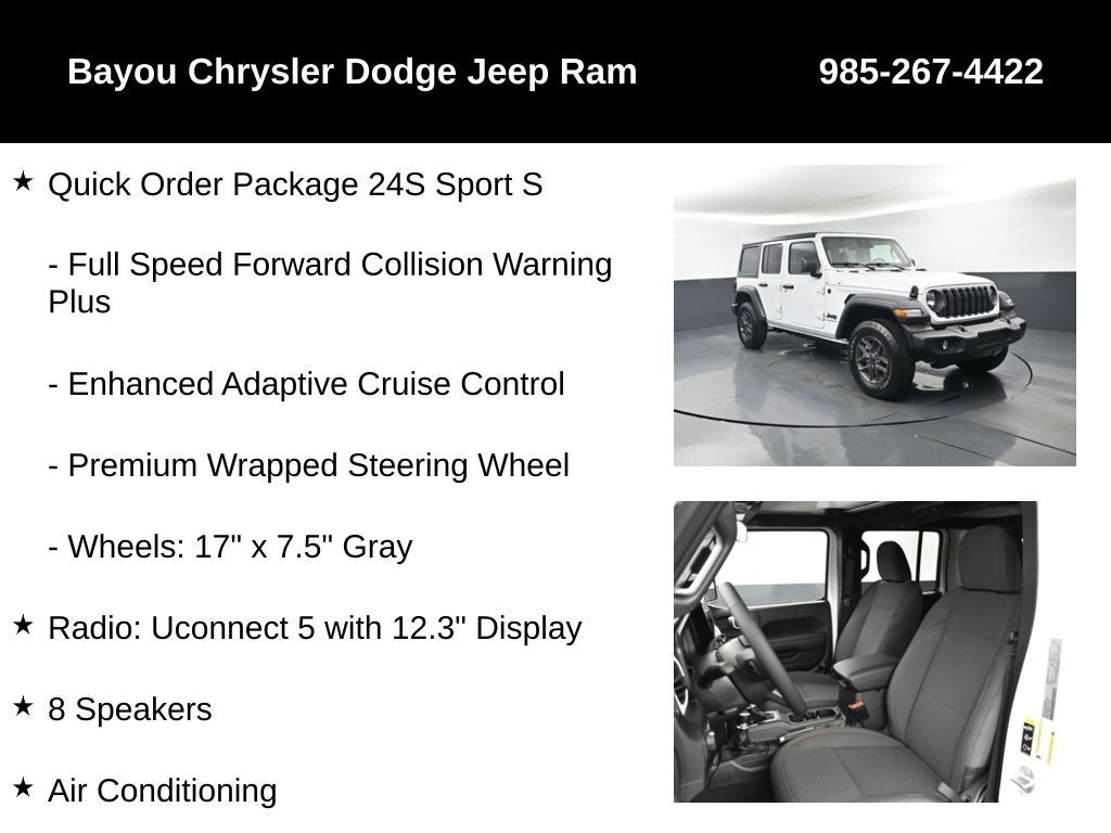 2026 Jeep Wrangler WRANGLER 4-DOOR SPORT S