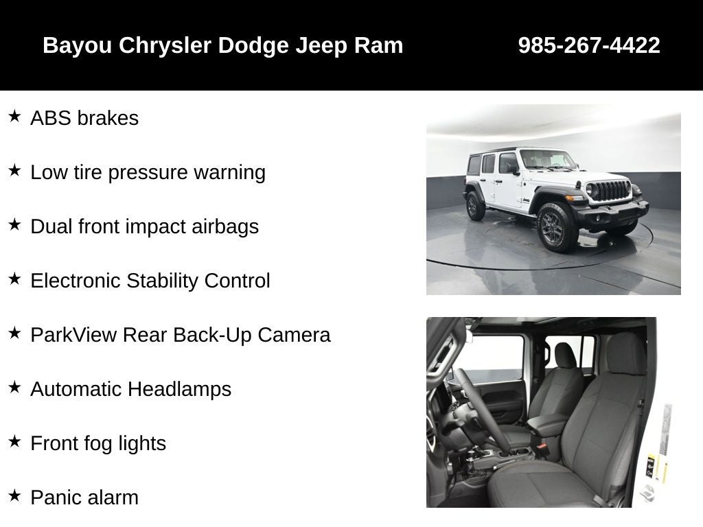 2026 Jeep Wrangler WRANGLER 4-DOOR SPORT S