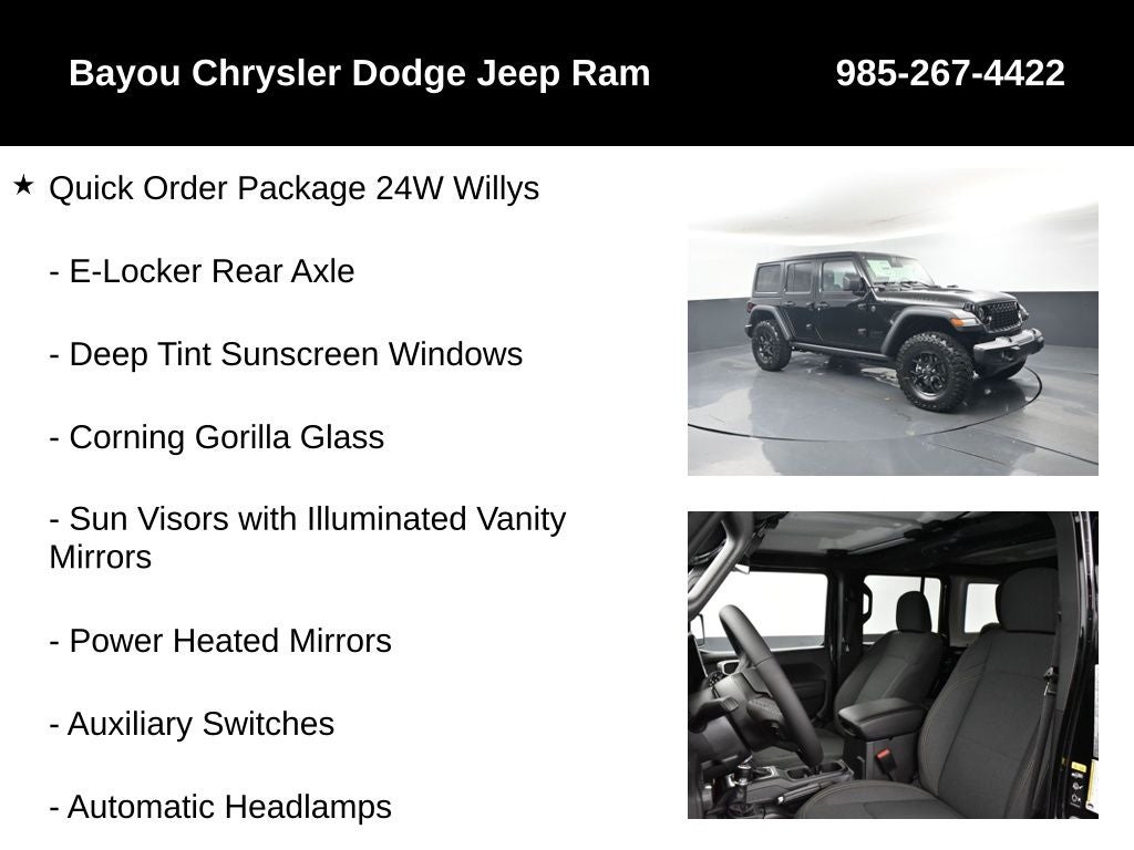 2026 Jeep Wrangler WRANGLER 4-DOOR WILLYS