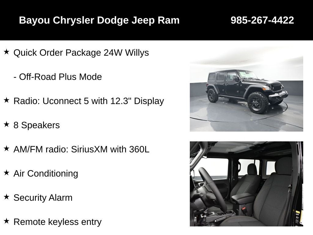 2026 Jeep Wrangler WRANGLER 4-DOOR WILLYS