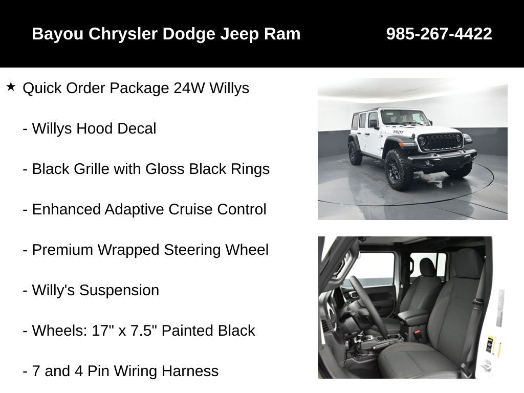 2026 Jeep Wrangler WRANGLER 4-DOOR WILLYS