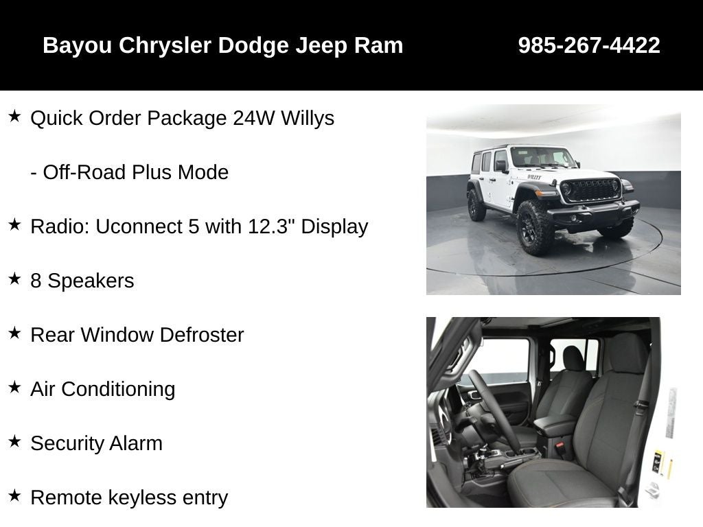 2026 Jeep Wrangler WRANGLER 4-DOOR WILLYS