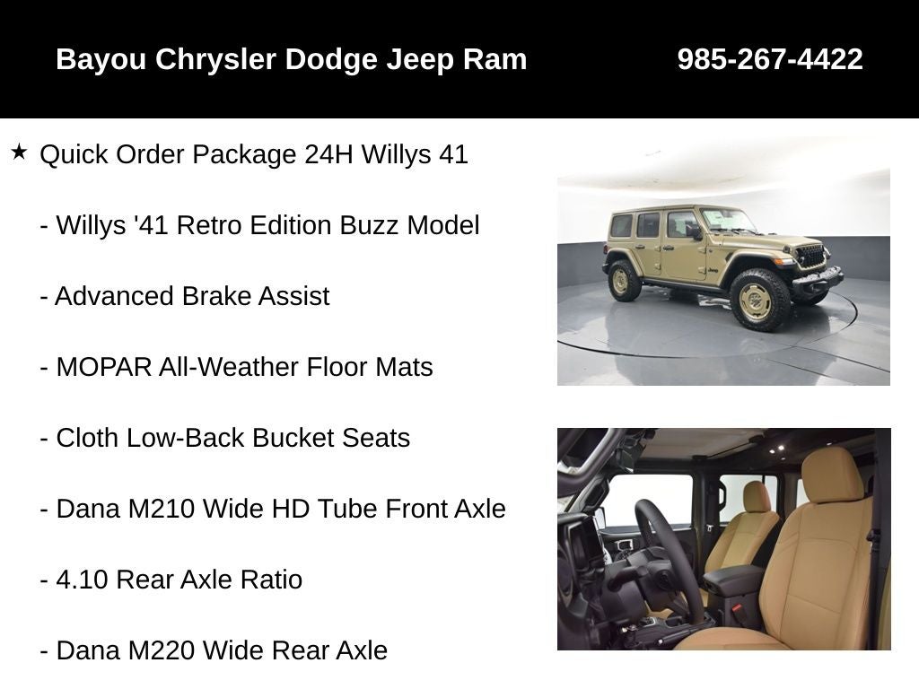 2026 Jeep Wrangler WRANGLER 4-DOOR WILLYS '41