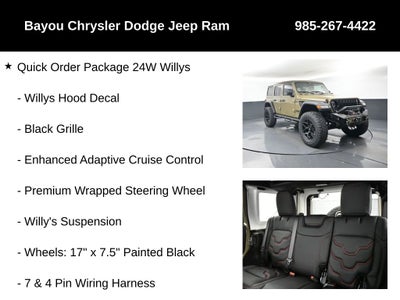 2025 Jeep Wrangler WRANGLER 4-DOOR WILLYS SCA Black Widow