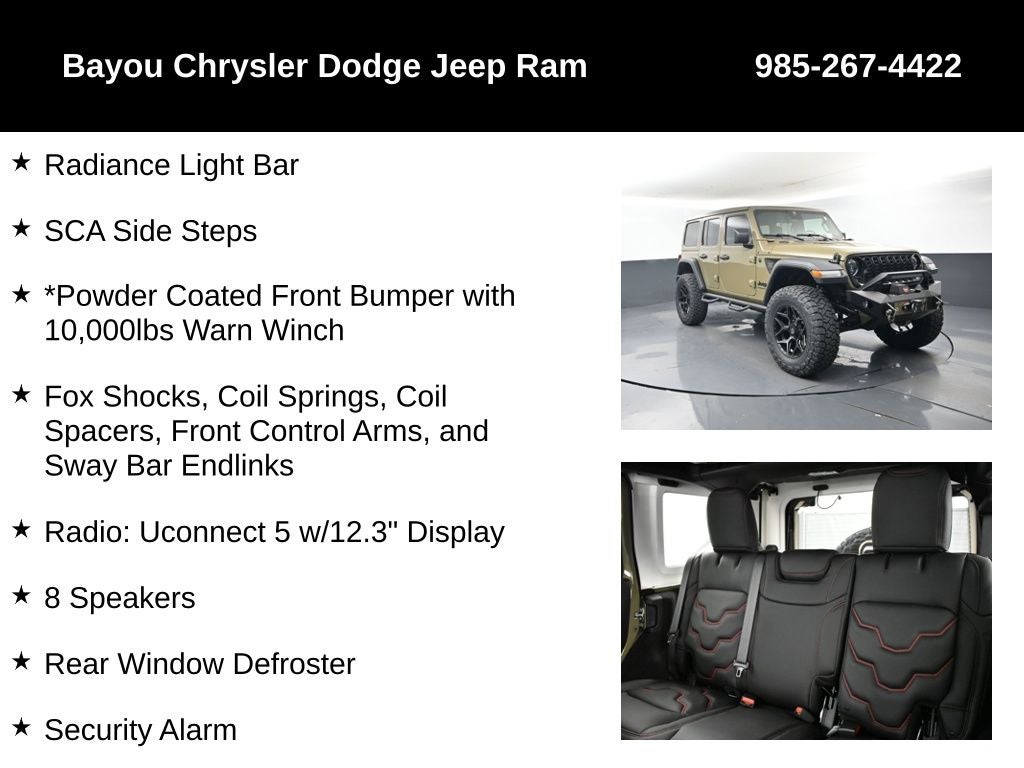 2025 Jeep Wrangler WRANGLER 4-DOOR WILLYS SCA Black Widow