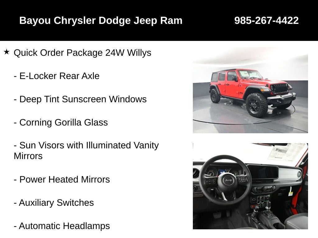 2026 Jeep Wrangler WRANGLER 4-DOOR WILLYS