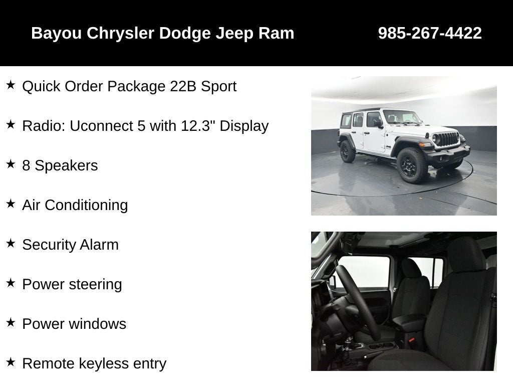 2026 Jeep Wrangler WRANGLER 4-DOOR SPORT