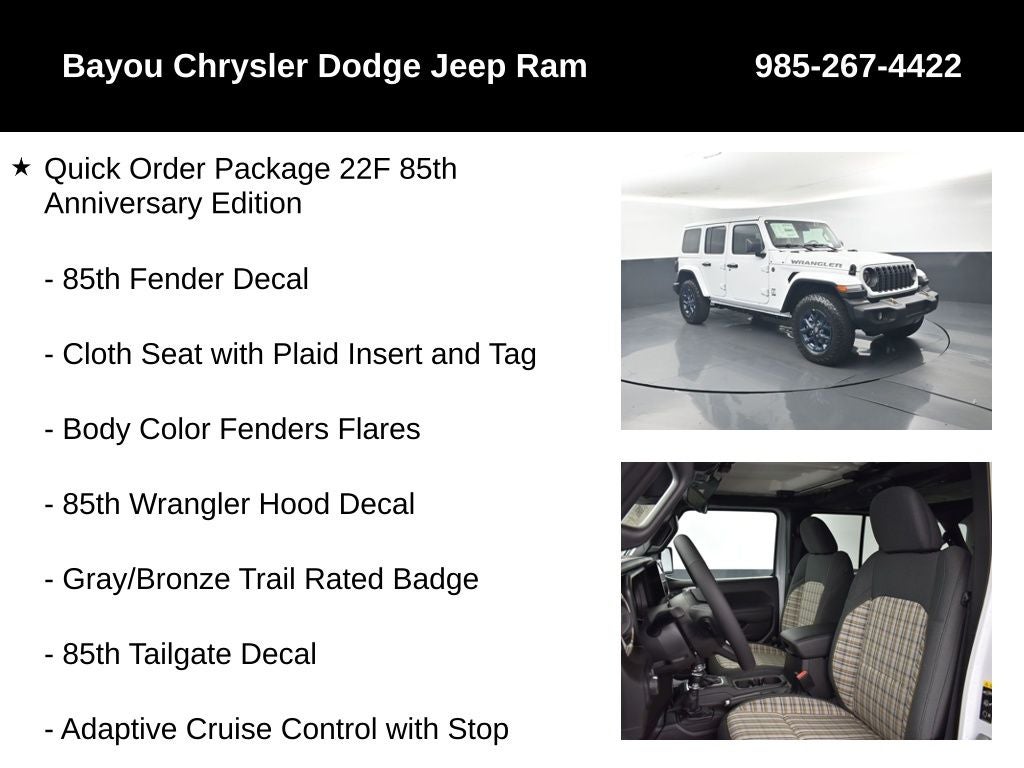 2026 Jeep Wrangler WRANGLER 4-DOOR 85TH ANNIVERSARY EDITION