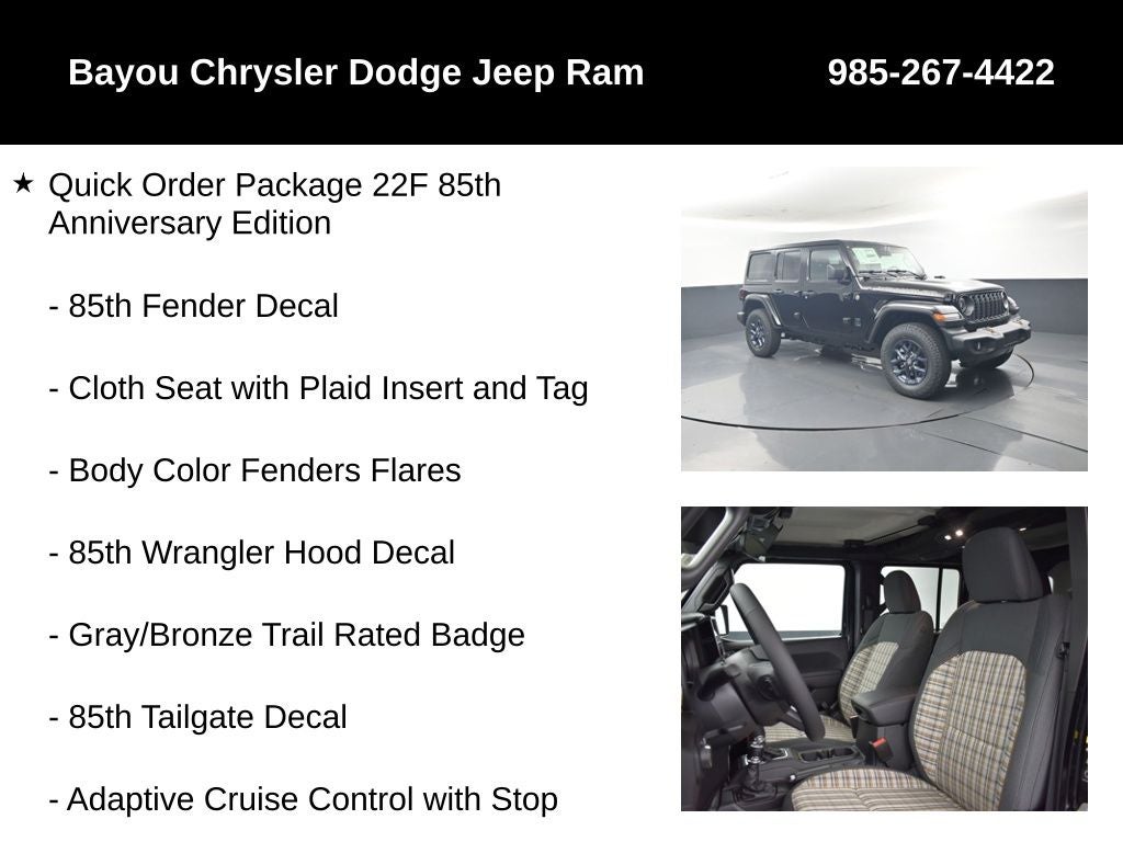 2026 Jeep Wrangler WRANGLER 4-DOOR 85TH ANNIVERSARY EDITION