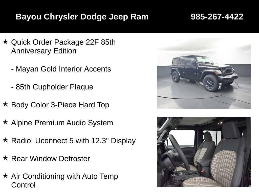 2026 Jeep Wrangler WRANGLER 4-DOOR 85TH ANNIVERSARY EDITION