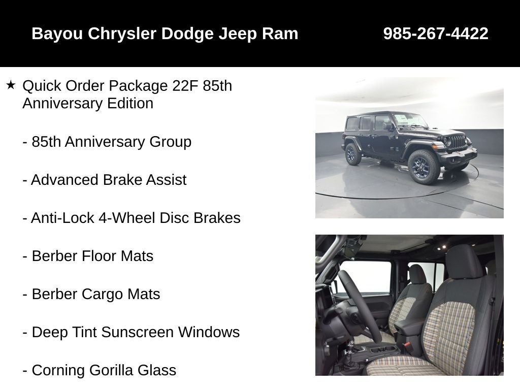 2026 Jeep Wrangler WRANGLER 4-DOOR 85TH ANNIVERSARY EDITION