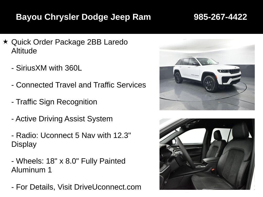 2026 Jeep Grand Cherokee GRAND CHEROKEE LAREDO ALTITUDE 4X2