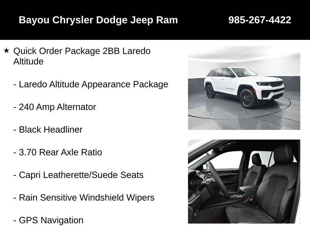 2026 Jeep Grand Cherokee GRAND CHEROKEE LAREDO ALTITUDE 4X2