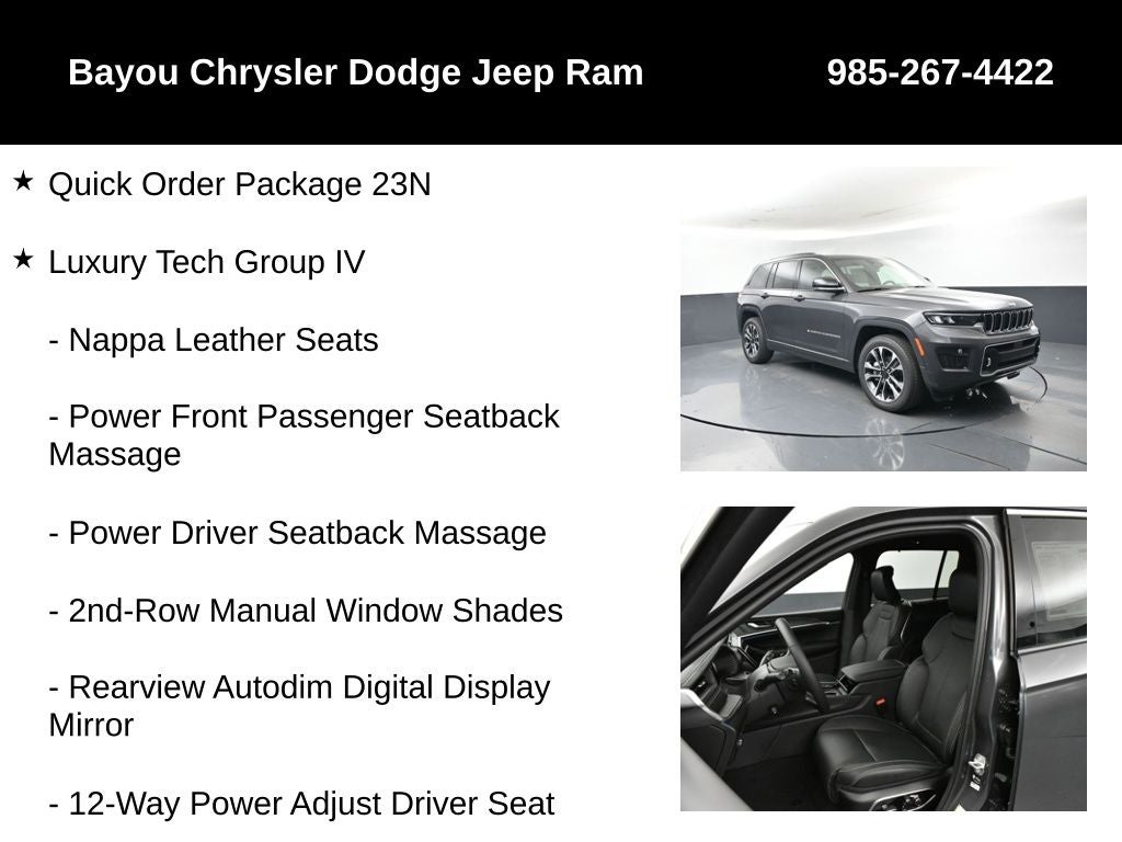 2025 Jeep Grand Cherokee GRAND CHEROKEE OVERLAND 4X4