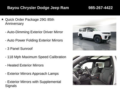 2026 Jeep Grand Wagoneer GRAND WAGONEER 85TH ANNIVERSARY EDITION 4X4
