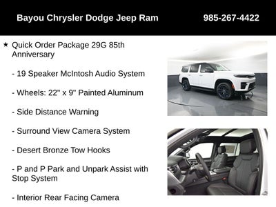 2026 Jeep Grand Wagoneer GRAND WAGONEER 85TH ANNIVERSARY EDITION 4X4