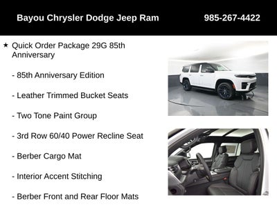 2026 Jeep Grand Wagoneer GRAND WAGONEER 85TH ANNIVERSARY EDITION 4X4