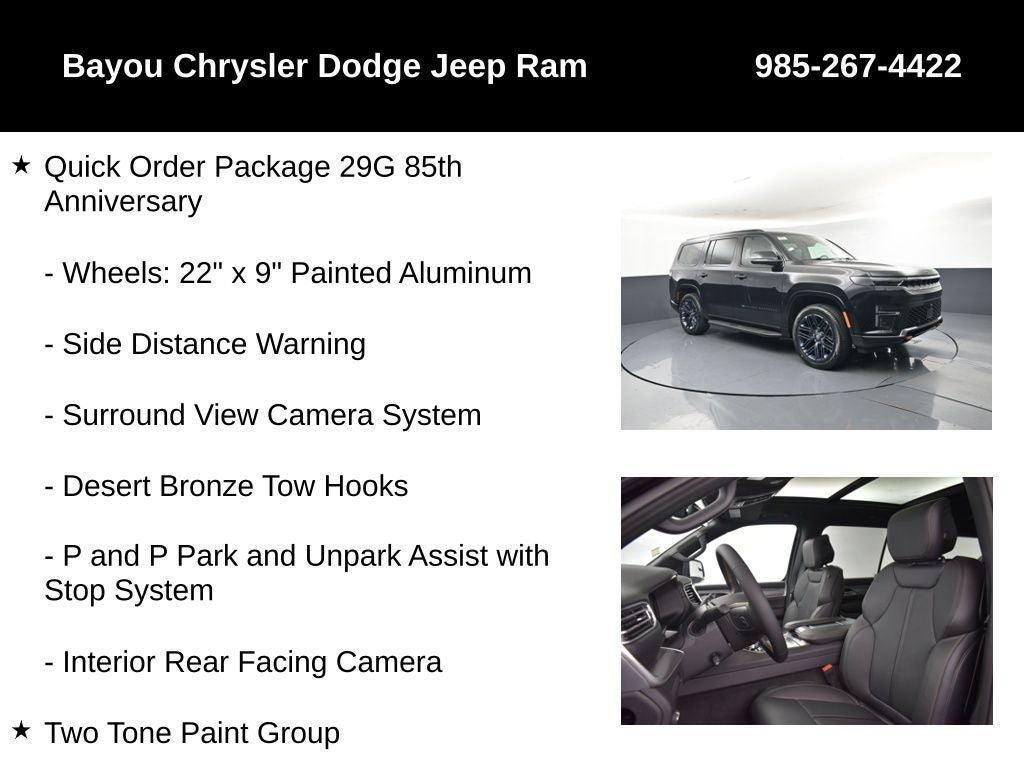 2026 Jeep Grand Wagoneer GRAND WAGONEER 85TH ANNIVERSARY EDITION 4X4