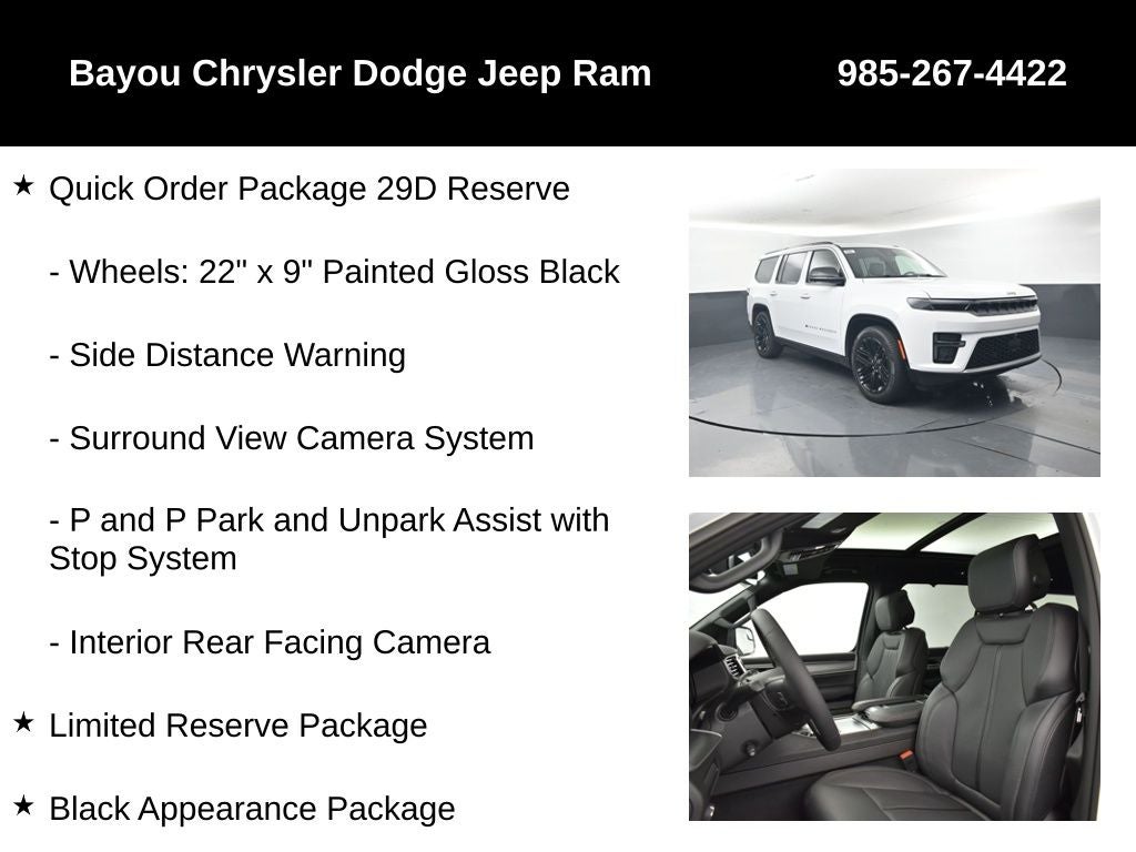 2026 Jeep Grand Wagoneer GRAND WAGONEER LIMITED RESERVE 4X4