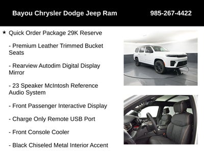 2026 Jeep Grand Wagoneer GRAND WAGONEER SUMMIT RESERVE 4X4
