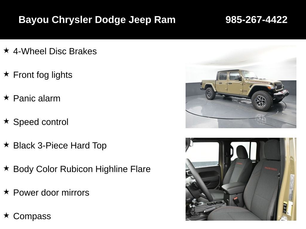 2025 Jeep Gladiator GLADIATOR RUBICON 4X4