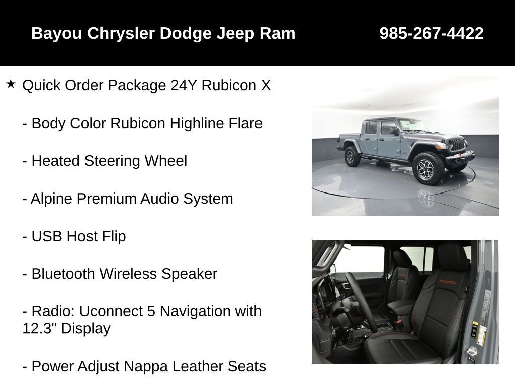 2026 Jeep Gladiator GLADIATOR RUBICON X 4X4