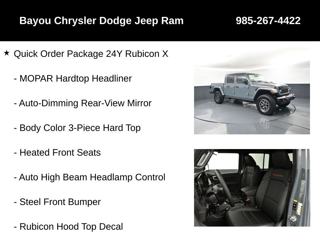 2026 Jeep Gladiator GLADIATOR RUBICON X 4X4