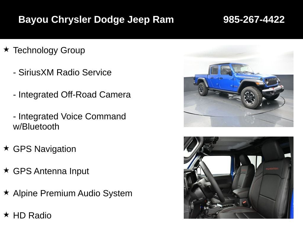 2025 Jeep Gladiator GLADIATOR RUBICON 4X4