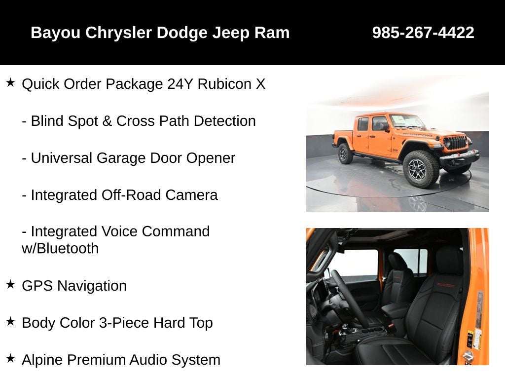 2025 Jeep Gladiator GLADIATOR RUBICON X 4X4