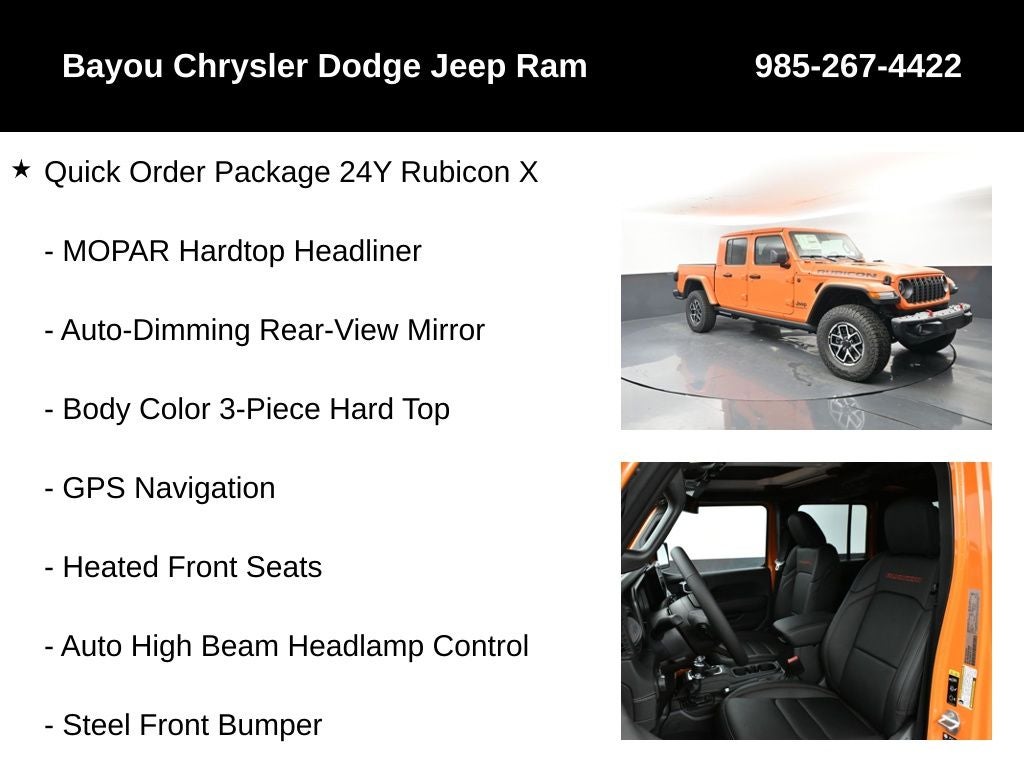 2025 Jeep Gladiator GLADIATOR RUBICON X 4X4