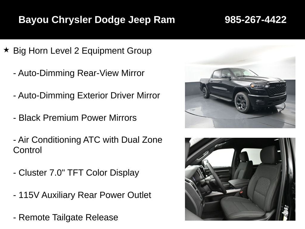 2026 RAM Ram 1500 RAM 1500 BIG HORN CREW CAB 4X4 5'7' BOX