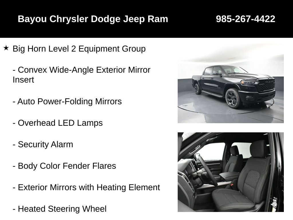 2026 RAM Ram 1500 RAM 1500 BIG HORN CREW CAB 4X4 5'7' BOX