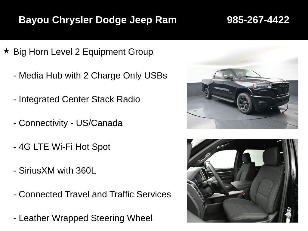 2026 RAM Ram 1500 RAM 1500 BIG HORN CREW CAB 4X4 5'7' BOX