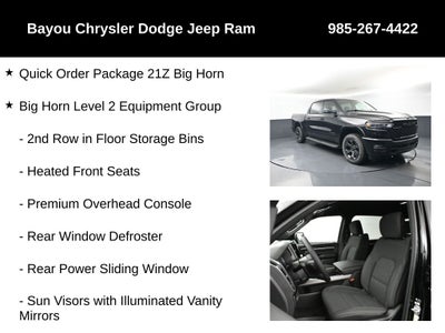 2026 RAM Ram 1500 RAM 1500 BIG HORN CREW CAB 4X4 5'7' BOX