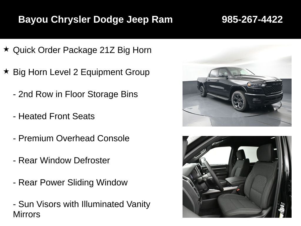 2026 RAM Ram 1500 RAM 1500 BIG HORN CREW CAB 4X4 5'7' BOX