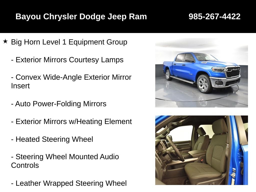 2025 RAM Ram 1500 RAM 1500 BIG HORN CREW CAB 4X4 5'7' BOX