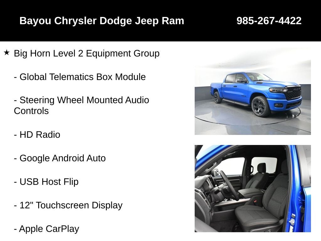 2026 RAM Ram 1500 RAM 1500 BIG HORN CREW CAB 4X4 5'7' BOX